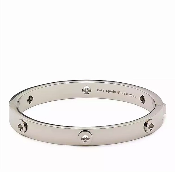 Kate Spade Spot the Spade hinged silver bracelet - Picture 1 of 4